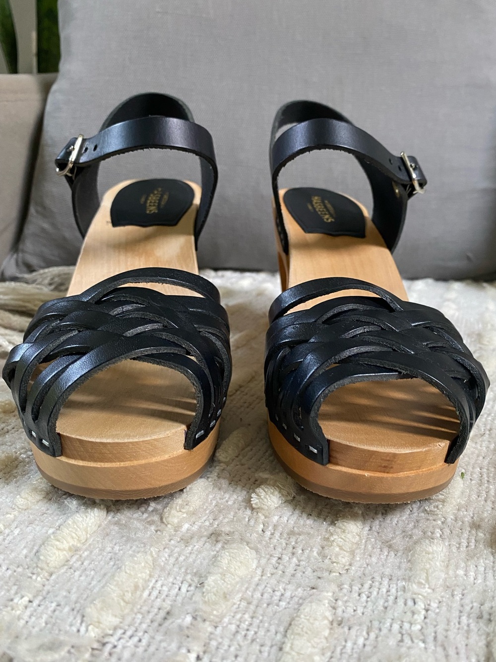 {Swedish Hasbeens} New Braided Sky High Clogs - Picture 4 of 6